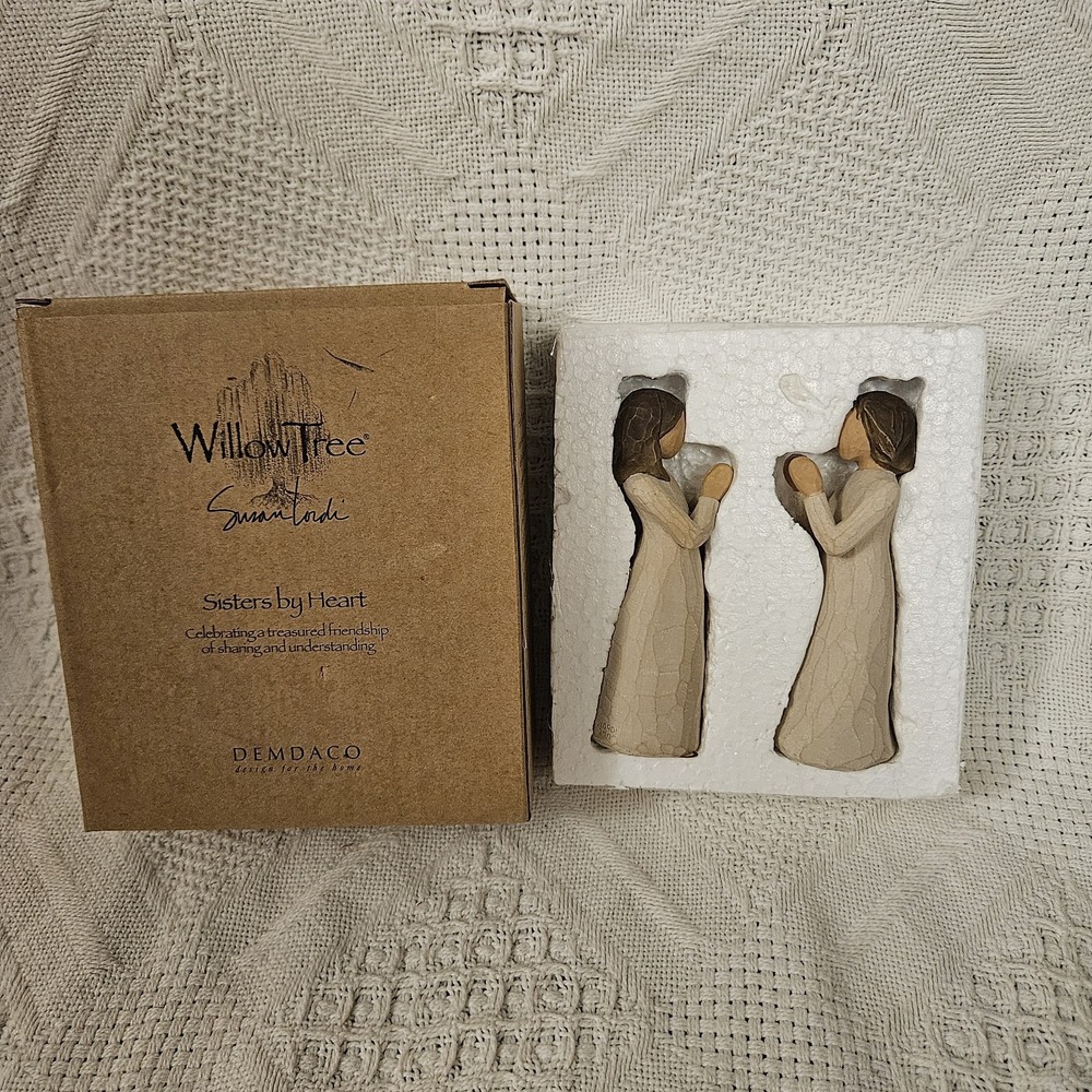 Willow Tree Sisters by Heart Figurine Set Susan Lordi Hand Painted 2000 Demdaco